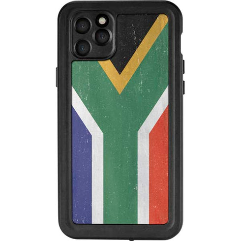 South Africa Flag Distressed iPhone 11 Pro Max Waterproof Case